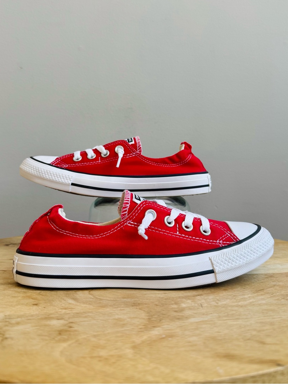 Converse Chuck Taylor All Star Shoreline Slip-On Red Sneakers Women Sz 7